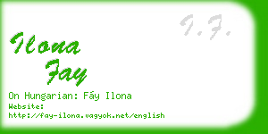 ilona fay business card